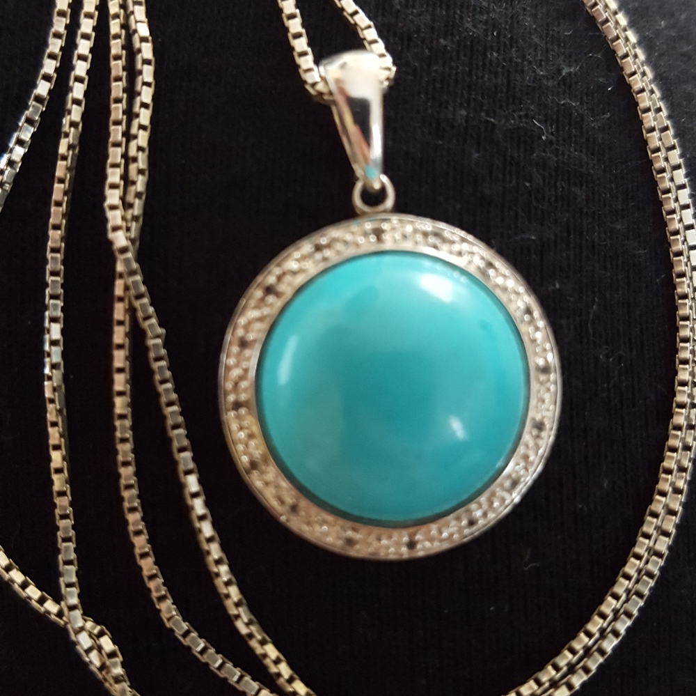 925 Sterling silver turqouise necklace
